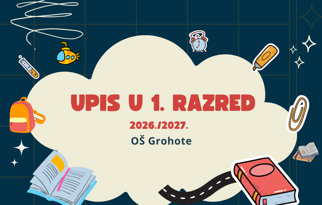 Obavijest o upisu djece u 1. razred osnovne škole za šk. god. 2026./2027.