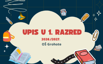 Obavijest o upisu djece u 1. razred osnovne škole za šk. god. 2026./2027.