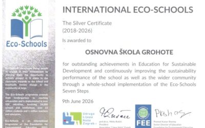 Eco Schools: The Silver certificate 2018.-2026.